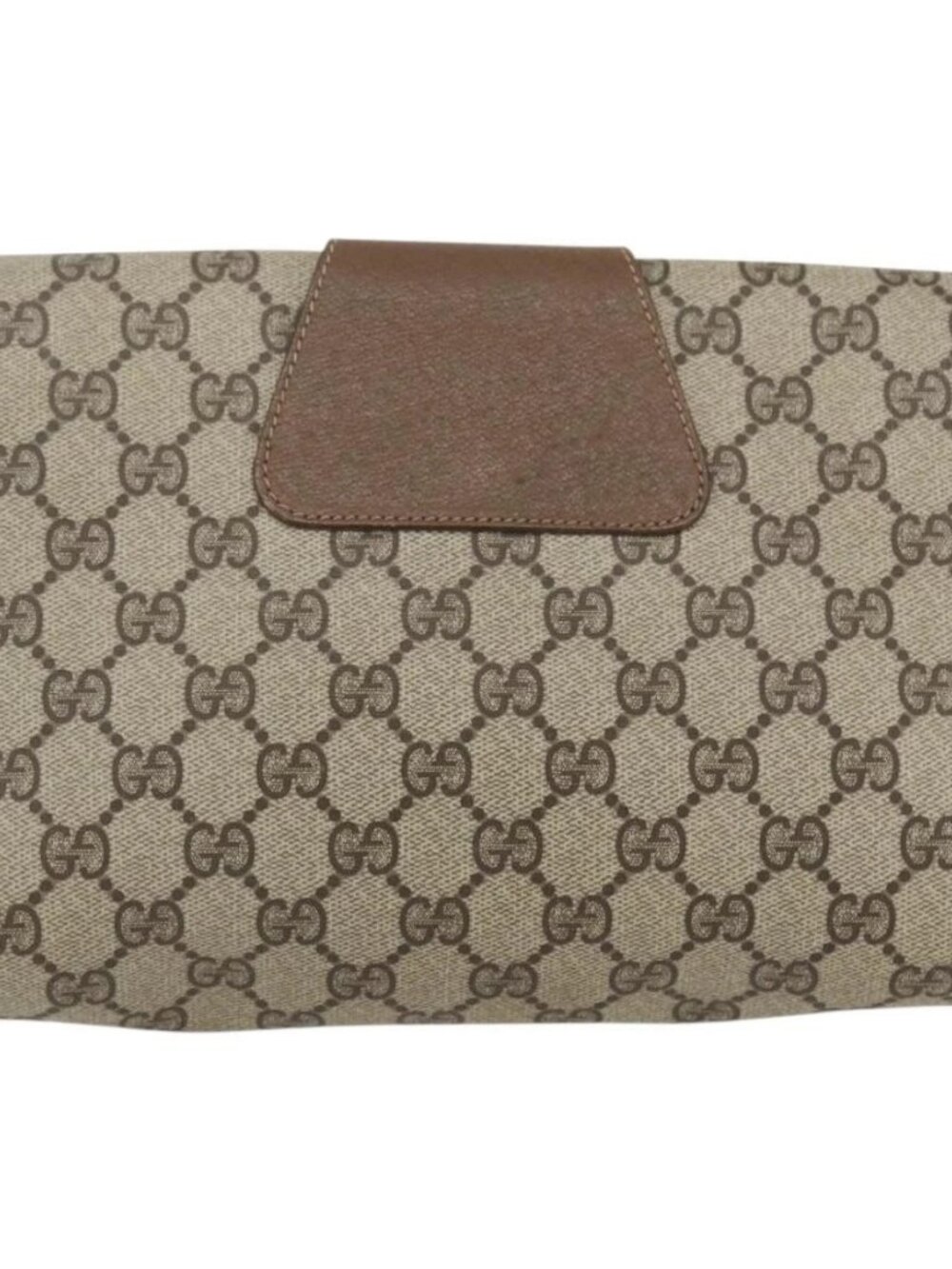 GUCCI GG Supreme Web Sherry Line Clutch Bag PVC Beige Gold 89 01 030 Auth ti3667 - Picture 3 of 16